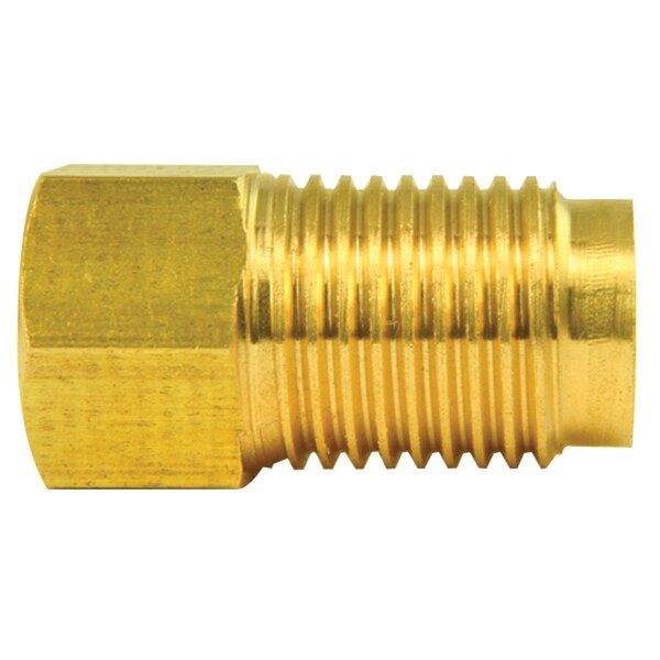 Adapter, Brass, Female(3/8-24 Invtd), Male(1/2-20 Invtd), 100/box